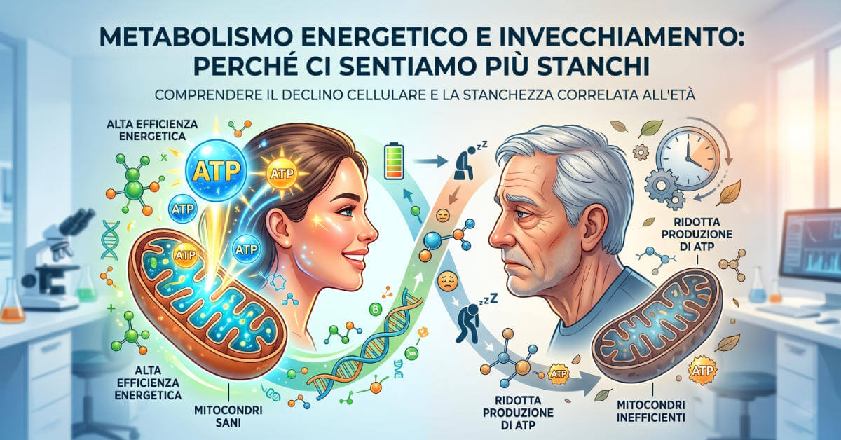 Metabolismo energetico e invecchiamento: perché ci sentiamo più stanchi